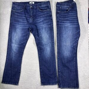 Lot of 2 Joseph Abboud Mens Slim Fit Dark‎ Wash Denim Jeans Size 38x30